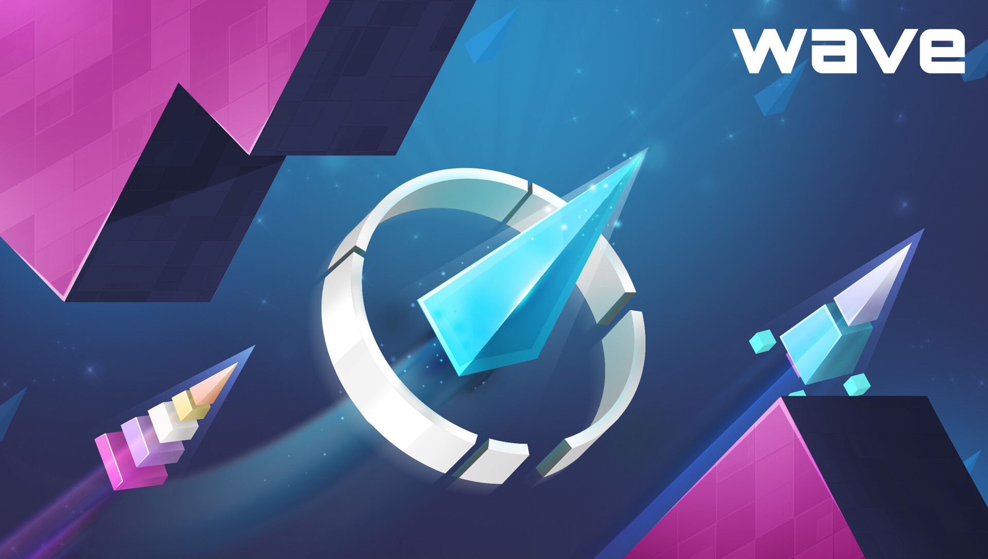 Wave game promotional artwork by Archer Art Studio