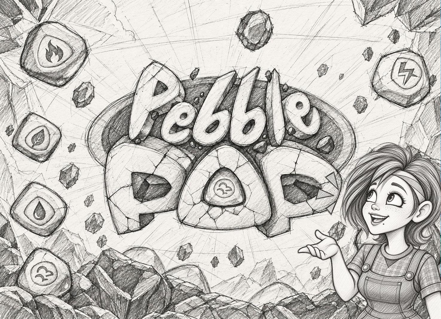 Pebble Pop detailed game artwork