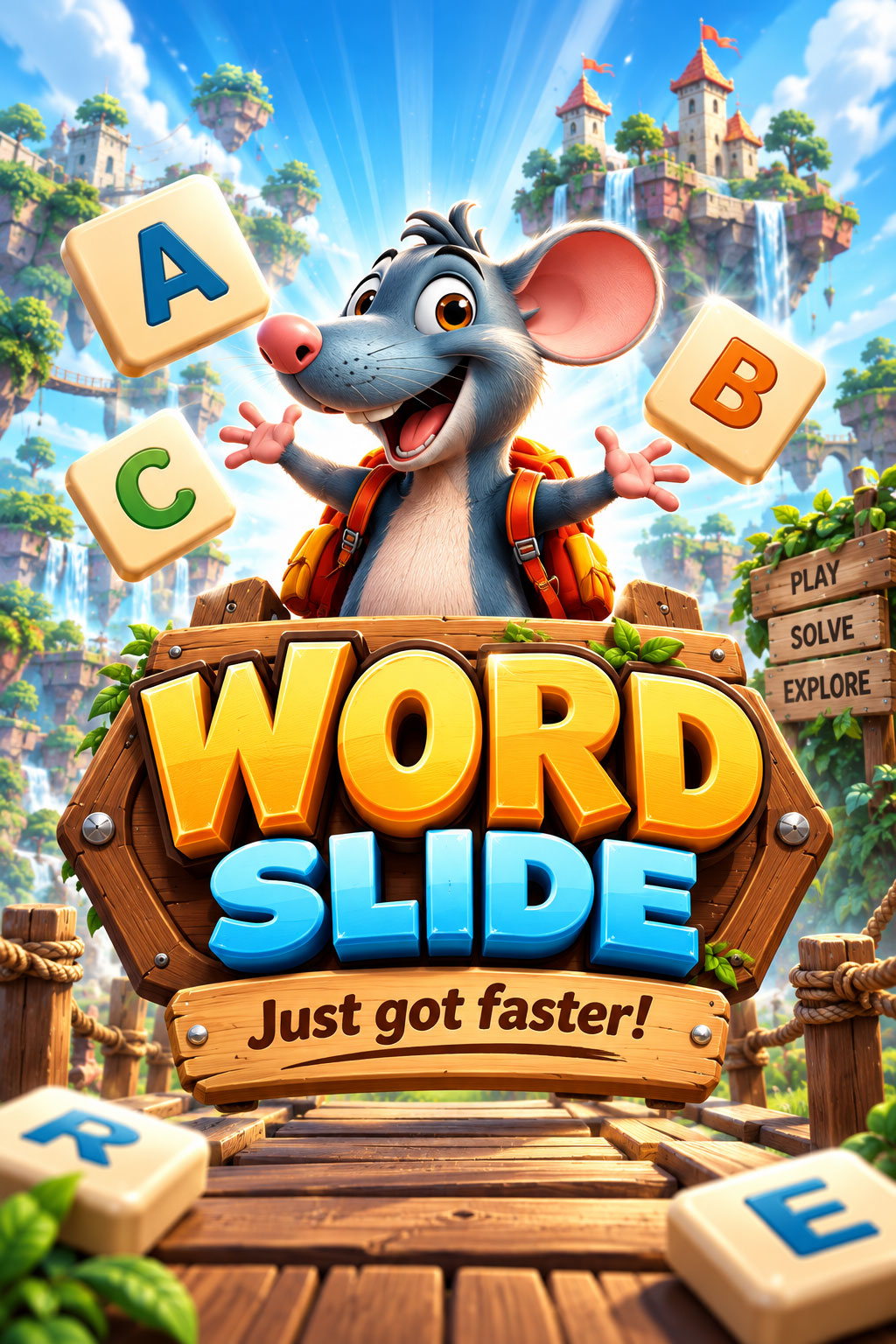 Word Slide game promotional artwork created by Archer Art Studio