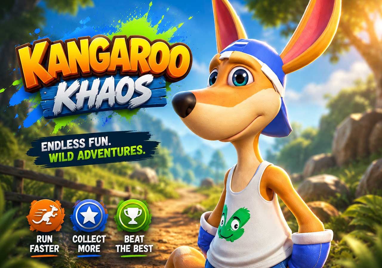 Kangaroo Khaos 3D character render