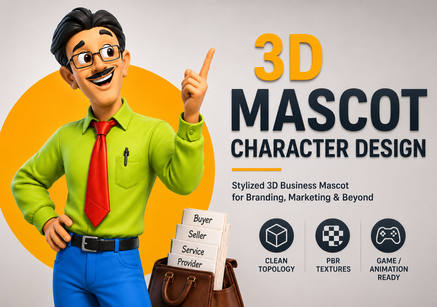 Kangaroo Khaos 3D character render